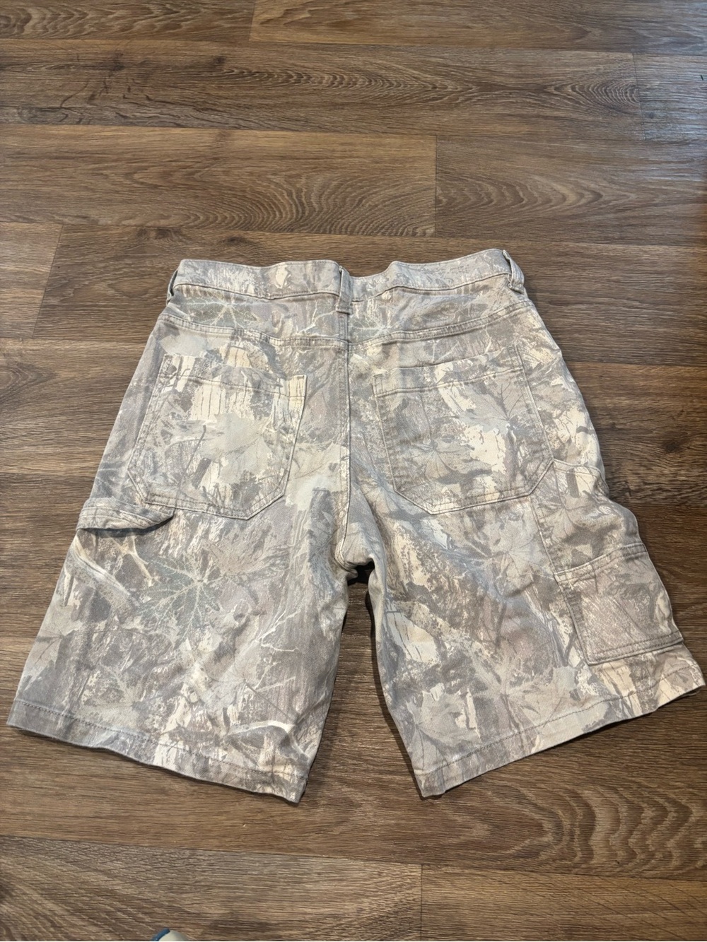 Hollister Baggy Jean Shorts Light Gray Camo Denim Y2K Men’s 31 - Picture 3 of 4